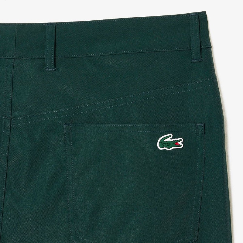 Men's Lacoste 5-Pocket Golf Pants Forest green | CHU864139