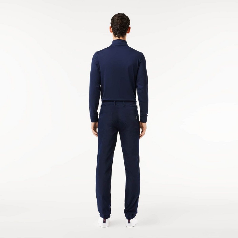 Men's Lacoste 5-Pocket Golf Pants Navy Blue | RNG160852