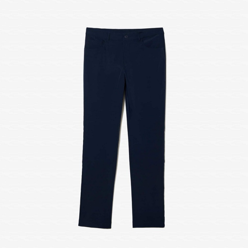 Men's Lacoste 5-Pocket Golf Pants Navy Blue | RNG160852