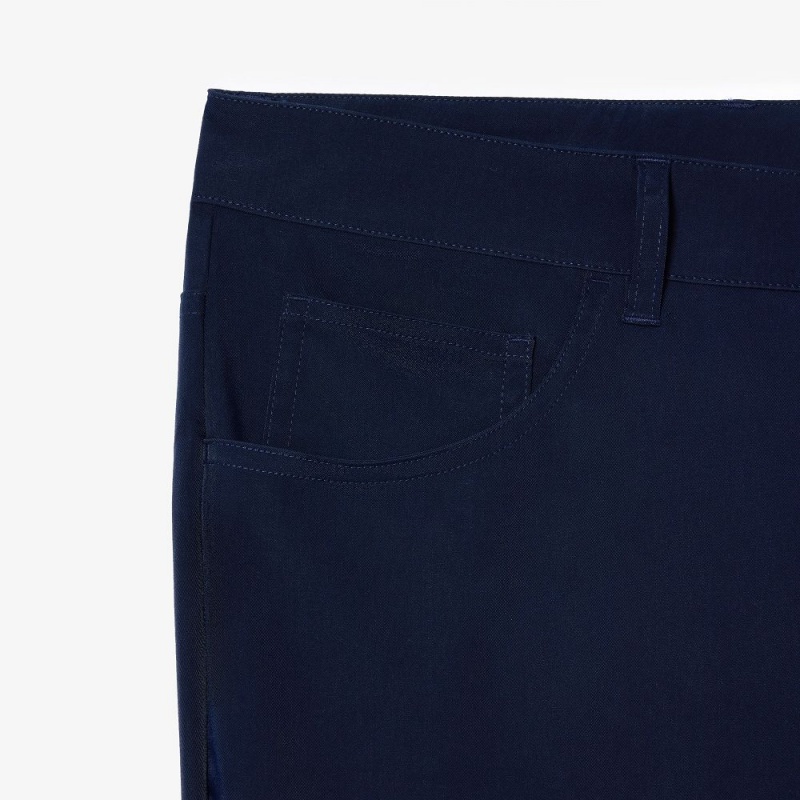 Men's Lacoste 5-Pocket Golf Pants Navy Blue | RNG160852