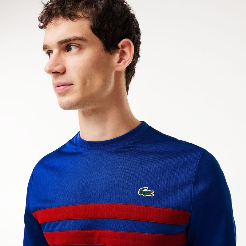 Men's Lacoste Abrasion-Resistant Tennis Sweatshirt Navy Blue Bordeaux | MWV328541