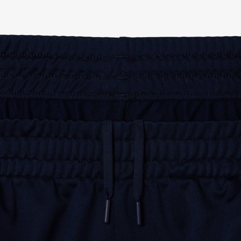 Men's Lacoste Abrasion-Resistant Tennis Sweatpants Navy Blue White | QIF085649