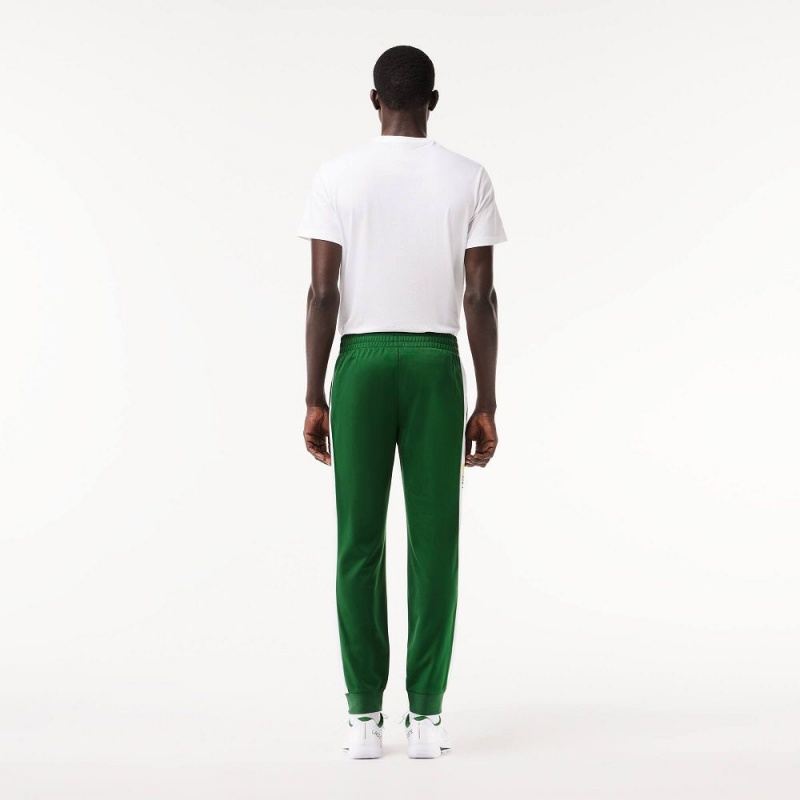 Men's Lacoste Abrasion-Resistant Tennis Sweatpants Green White | IYP834072