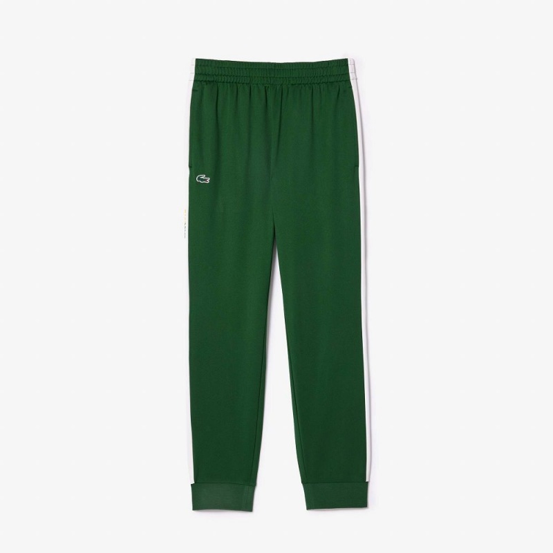 Men's Lacoste Abrasion-Resistant Tennis Sweatpants Green White | IYP834072