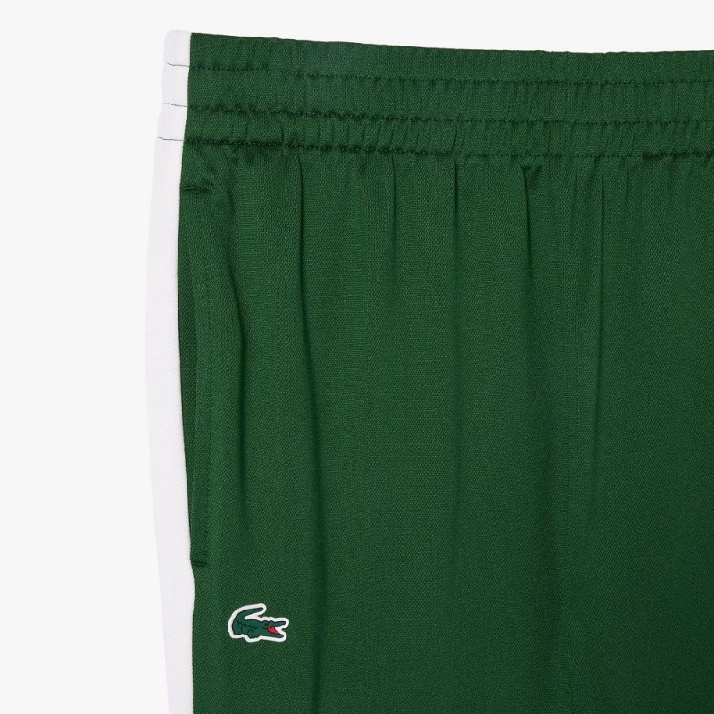 Men's Lacoste Abrasion-Resistant Tennis Sweatpants Green White | IYP834072