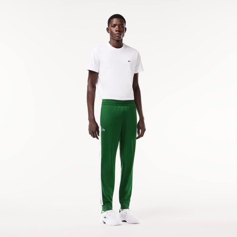 Men\'s Lacoste Abrasion-Resistant Tennis Sweatpants Green White | IYP834072