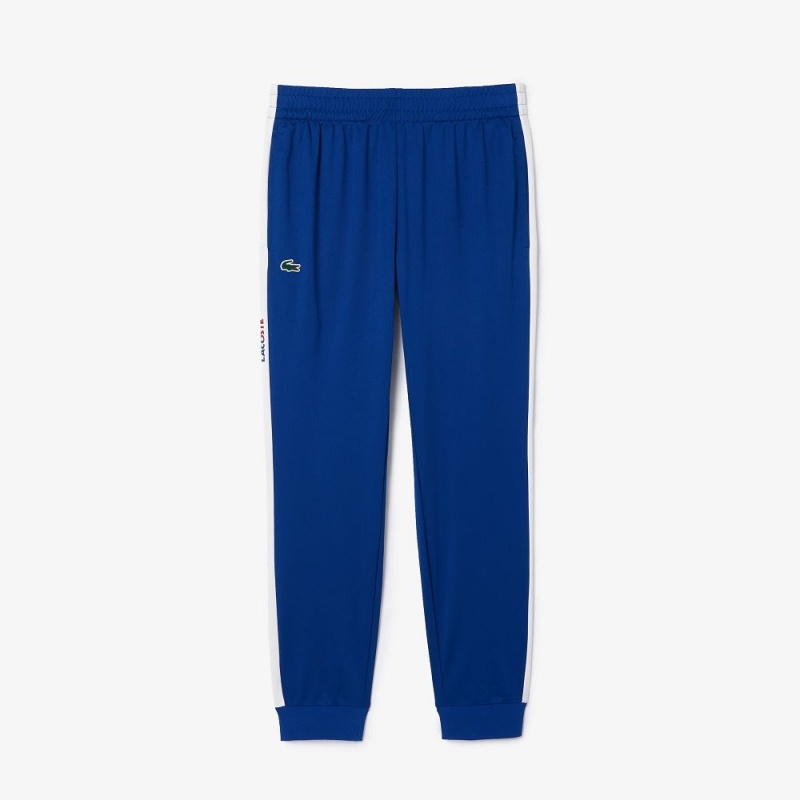 Men's Lacoste Abrasion-Resistant Tennis Sweatpants Navy Blue White | SPD025971