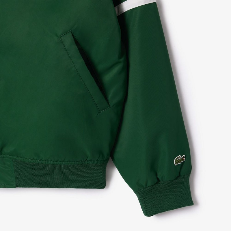 Men's Lacoste Archive Badge Bomber Jackets Pine green | GIW501823