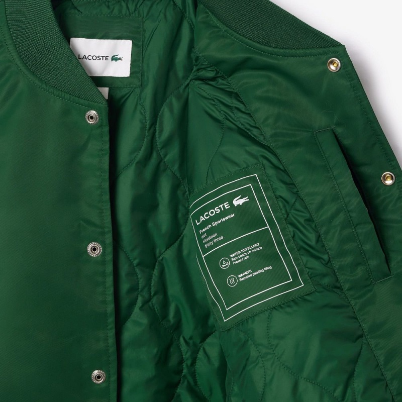 Men's Lacoste Archive Badge Bomber Jackets Pine green | GIW501823