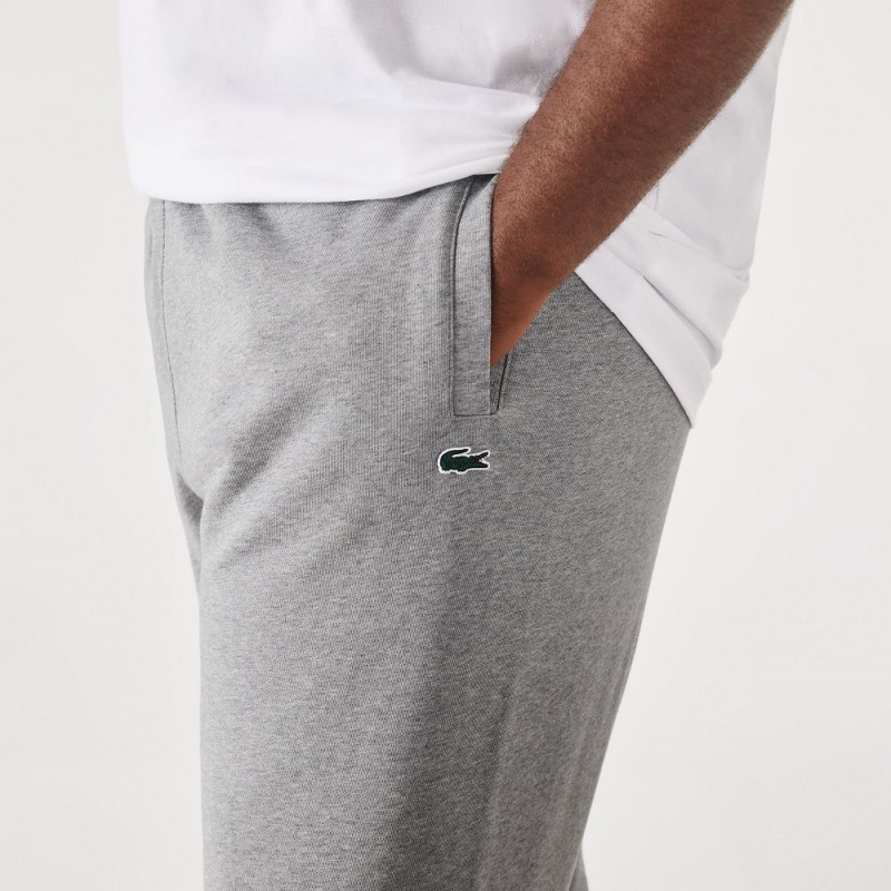 Men's Lacoste Big Fit Cotton Fleece Sweatpants Grey Chine | WFR271098