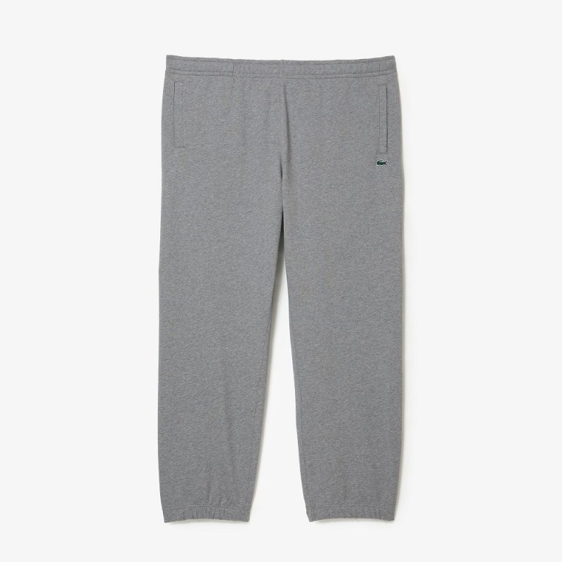 Men's Lacoste Big Fit Cotton Fleece Sweatpants Grey Chine | WFR271098