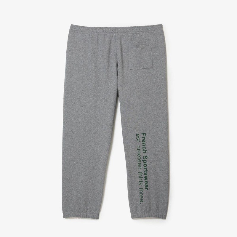 Men's Lacoste Big Fit Cotton Fleece Sweatpants Grey Chine | WFR271098