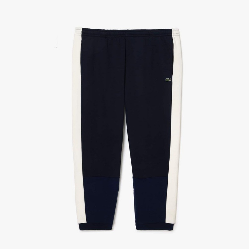 Men\'s Lacoste Big Fit Sweatpants Navy Blue White | BYR865021