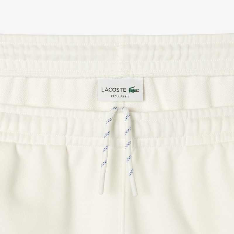 Men's Lacoste Bold Stripes Fleece Sweatpants White | HBP547209