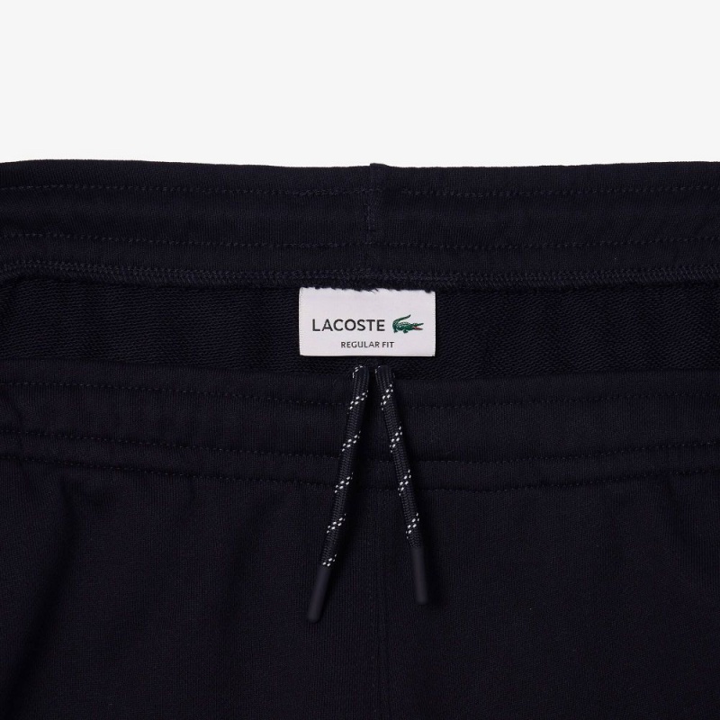 Men's Lacoste Bold Stripes Fleece Sweatpants Abysm blue | EFL402763