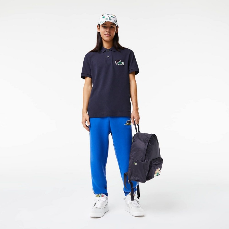 Men's Lacoste Branded Band Sweatpants Blue | DSC904276