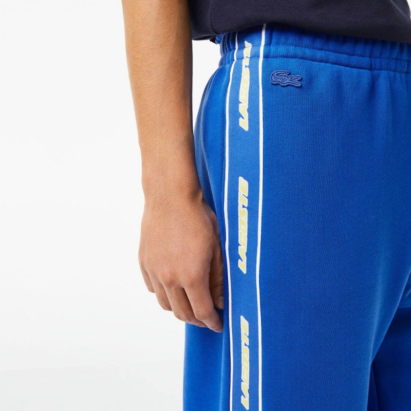 Men's Lacoste Branded Band Sweatpants Blue | DSC904276