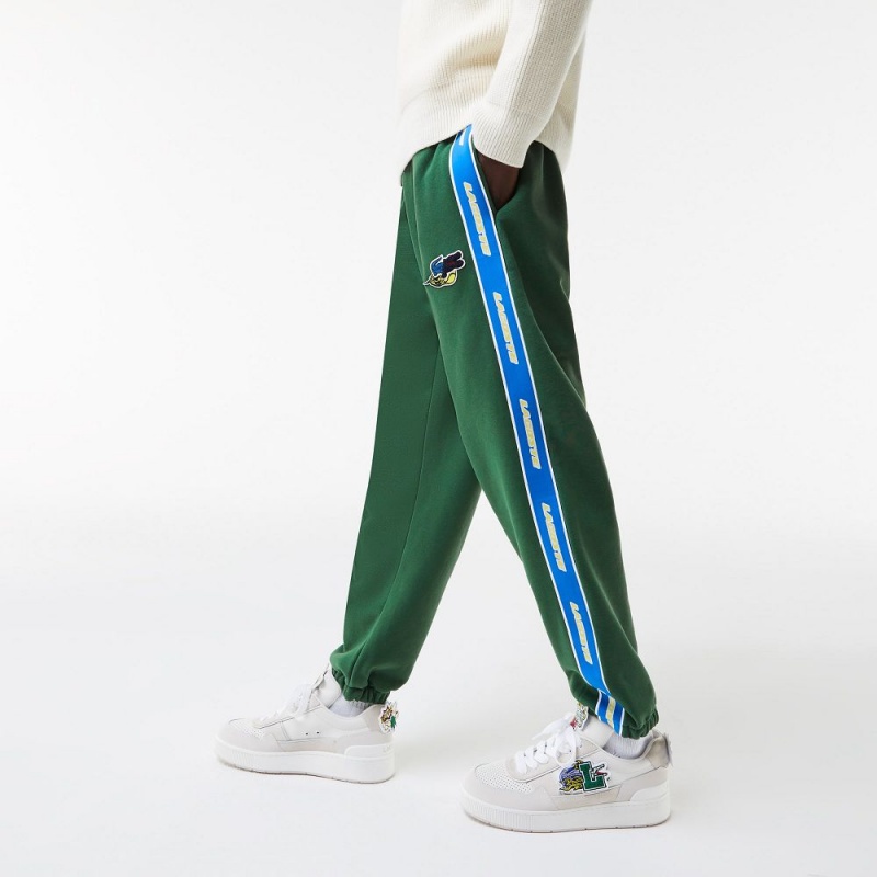 Men's Lacoste Branded Band Sweatpants Pine green | NBD594820