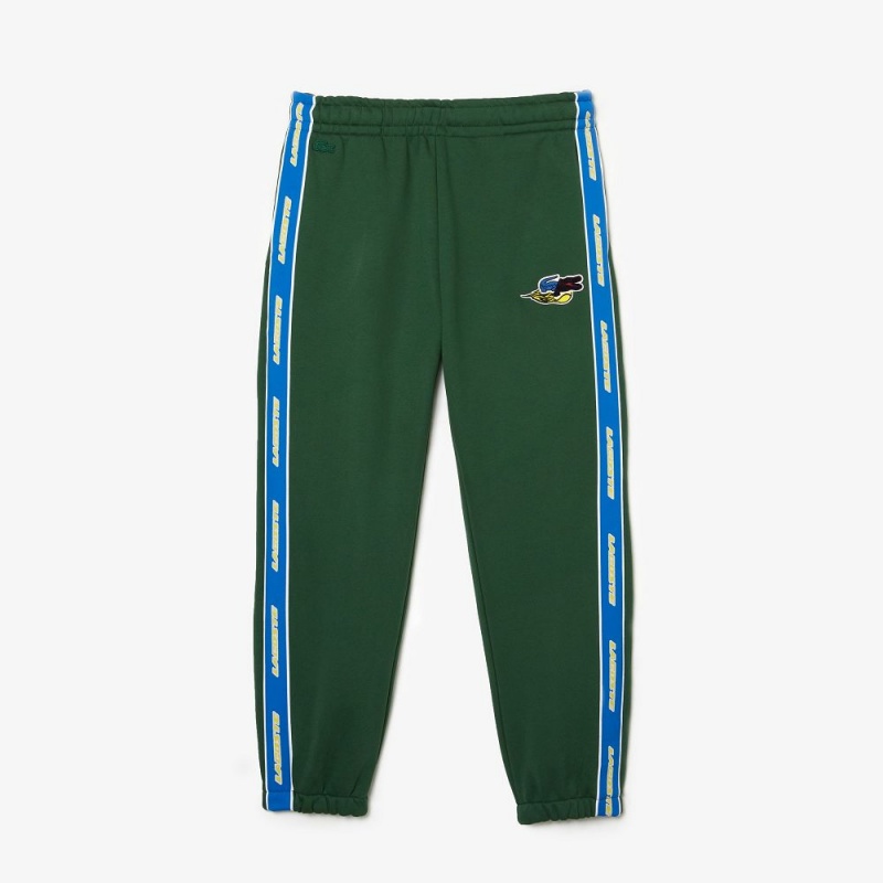 Men's Lacoste Branded Band Sweatpants Pine green | NBD594820