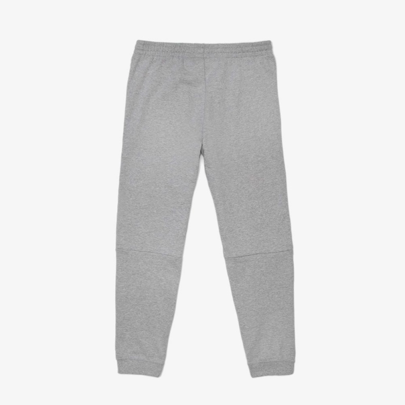 Men's Lacoste Branded Bands Skinny Fleece Sweatpants Grey Chine | XQB863524