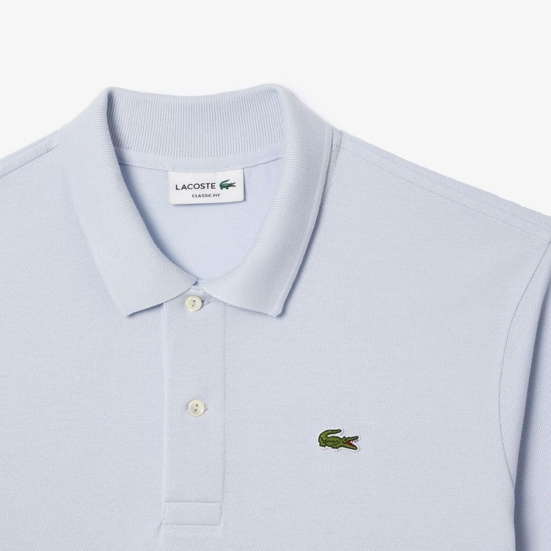 Men's Lacoste Branded Piqué Polo Shirts Phoenix blue | KVY784650