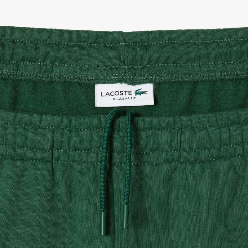 Men's Lacoste Brushed Fleece Colorblock Shorts Green Navy Blue White | UQY408592