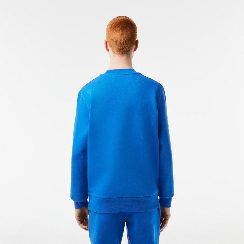 Men's Lacoste Brushed Fleece Sweatshirt Blue | XUV680392