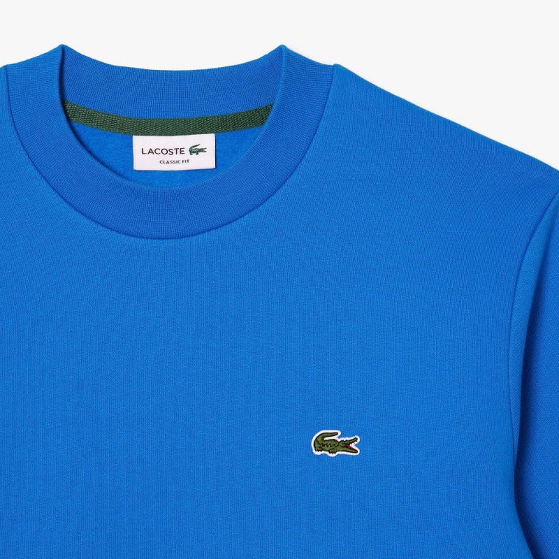 Men's Lacoste Brushed Fleece Sweatshirt Blue | XUV680392