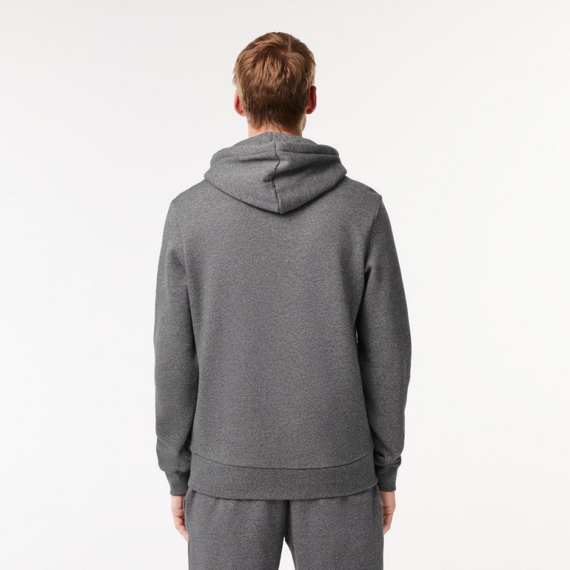 Men's Lacoste Classic Fit Cotton Blend Hoodie Dark Grey | IDL197423