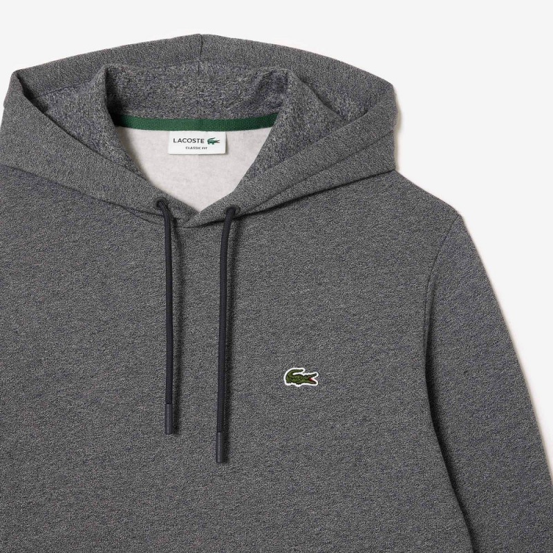 Men's Lacoste Classic Fit Cotton Blend Hoodie Dark Grey | IDL197423