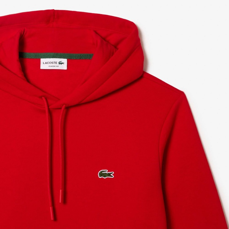 Men's Lacoste Classic Fit Cotton Blend Hoodie Red | MVY504613