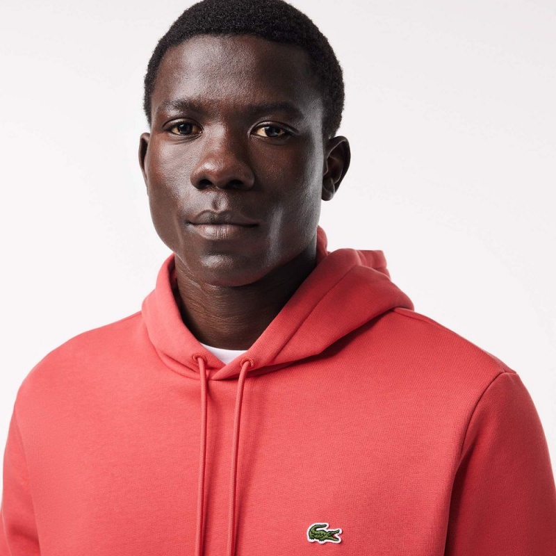 Men's Lacoste Classic Fit Cotton Blend Hoodie Pink | BXM054967