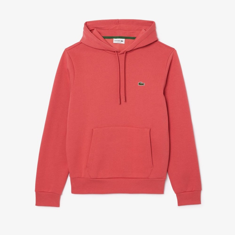 Men's Lacoste Classic Fit Cotton Blend Hoodie Pink | BXM054967