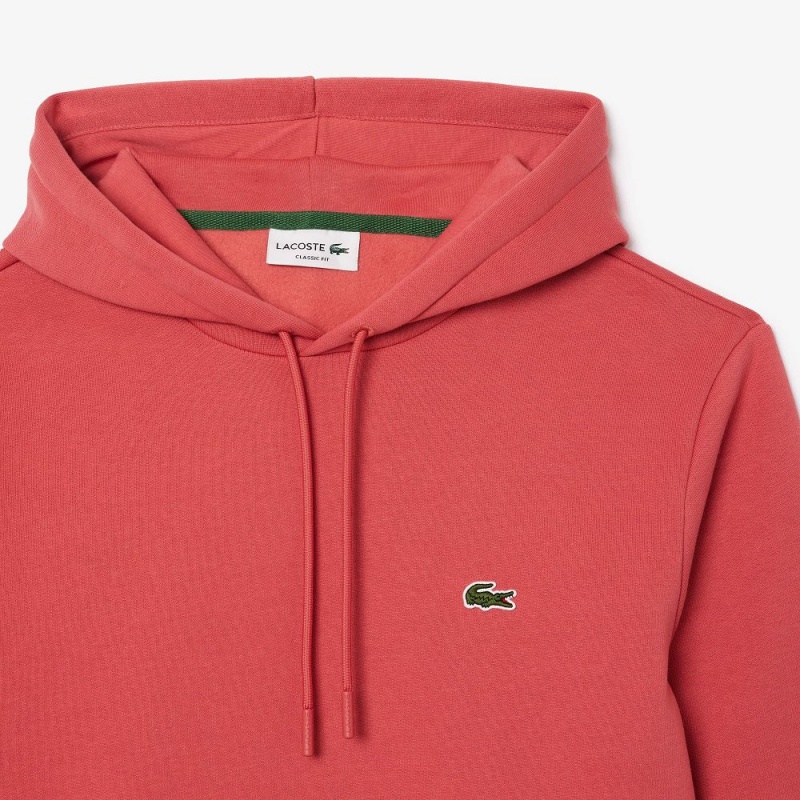 Men's Lacoste Classic Fit Cotton Blend Hoodie Pink | BXM054967