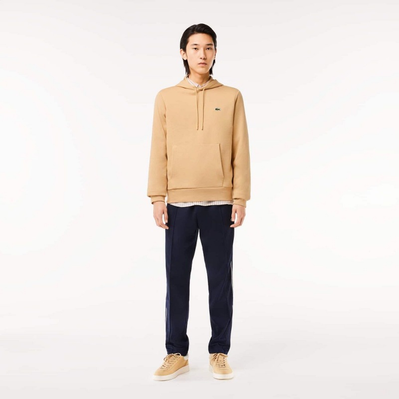 Men's Lacoste Classic Fit Cotton Blend Hoodie Beige | GNO510492