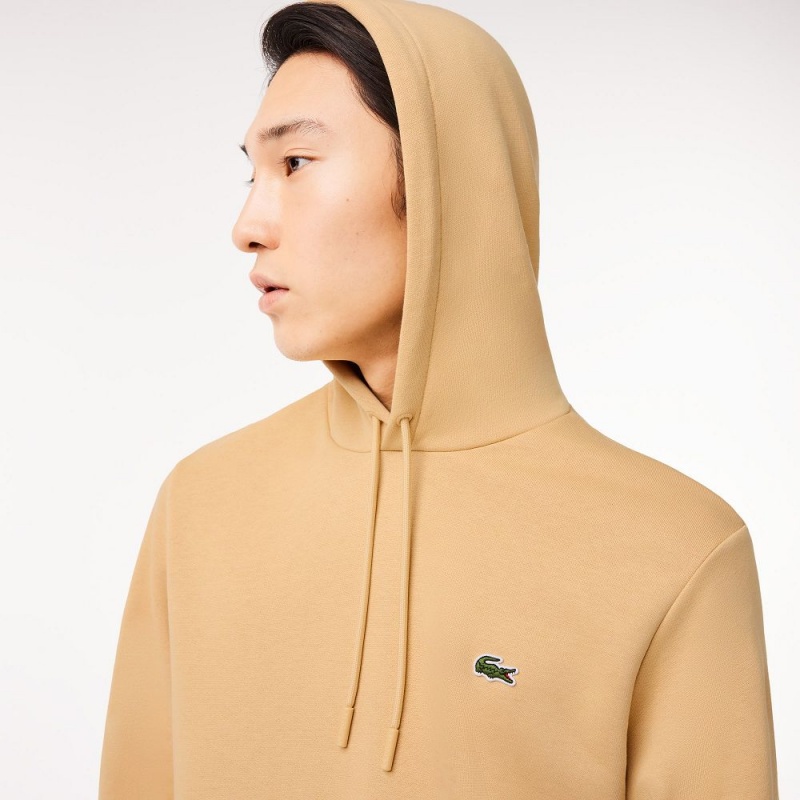 Men's Lacoste Classic Fit Cotton Blend Hoodie Beige | GNO510492