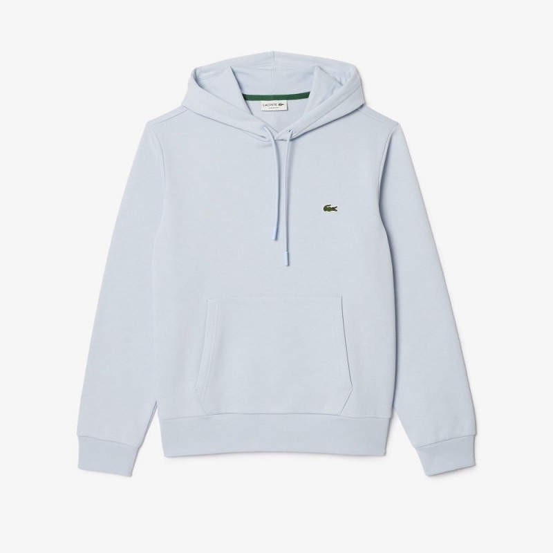 Men's Lacoste Classic Fit Cotton Blend Hoodie Phoenix blue | CFV572416