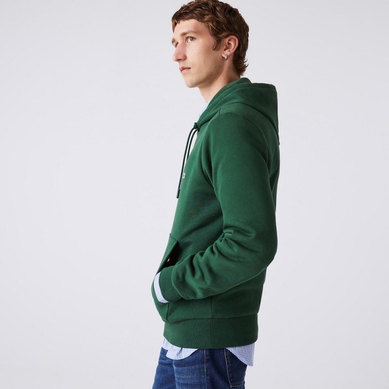 Men's Lacoste Classic Fit Cotton Blend Hoodie Pine green | WHM592861