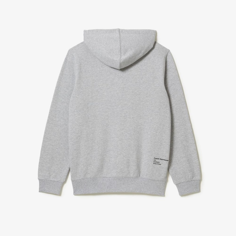 Men's Lacoste Classic Fit Hoodie Grey Chine | QCG857123