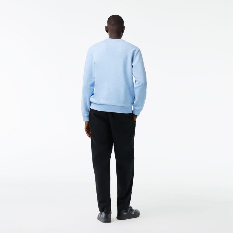 Men's Lacoste Classic Fit Speckled Print Fleece Sweatshirt Turquoise | YAJ034875