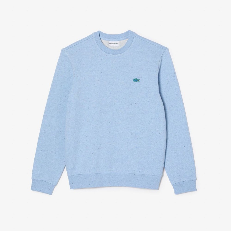 Men's Lacoste Classic Fit Speckled Print Fleece Sweatshirt Turquoise | YAJ034875