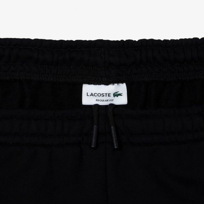 Men's Lacoste Colorblock Fleece Shorts Black Grey Chine | VSE948673