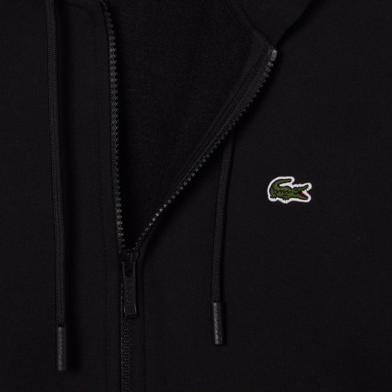 Men's Lacoste Colorblock Hoodie Black White Beige | CYS601974