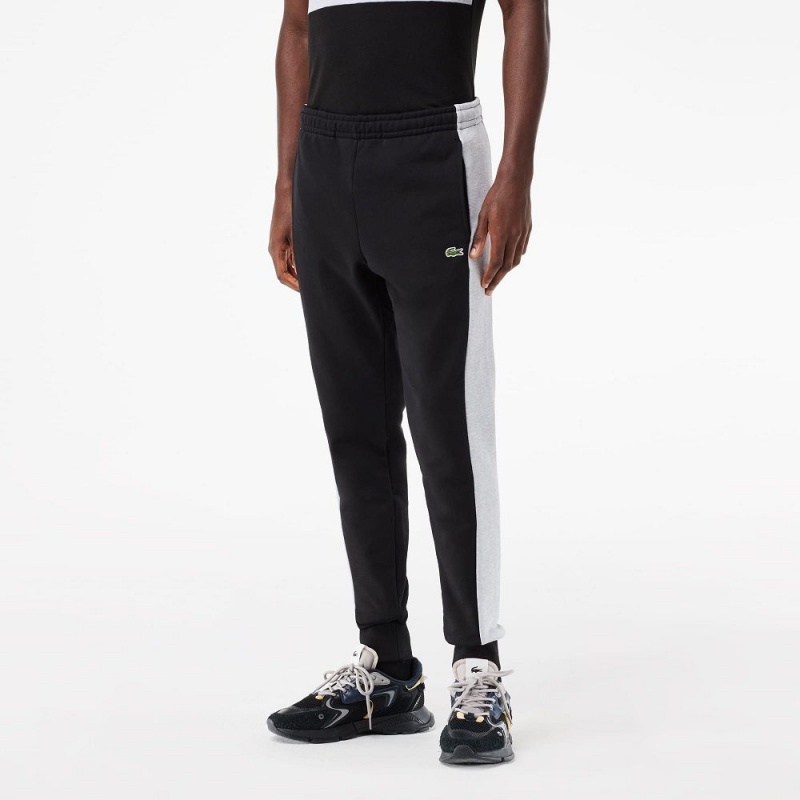 Men's Lacoste Colorblock Sweatpants Black Grey Chine | GFM320498