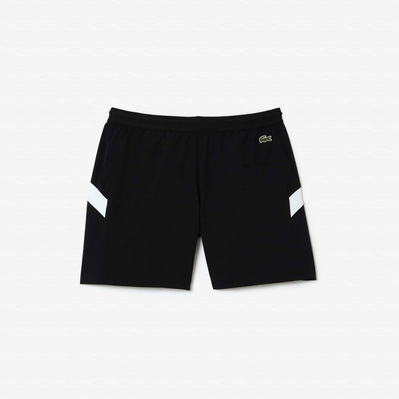 Men's Lacoste Colorblock Swim Trunks Black White | BIX206418