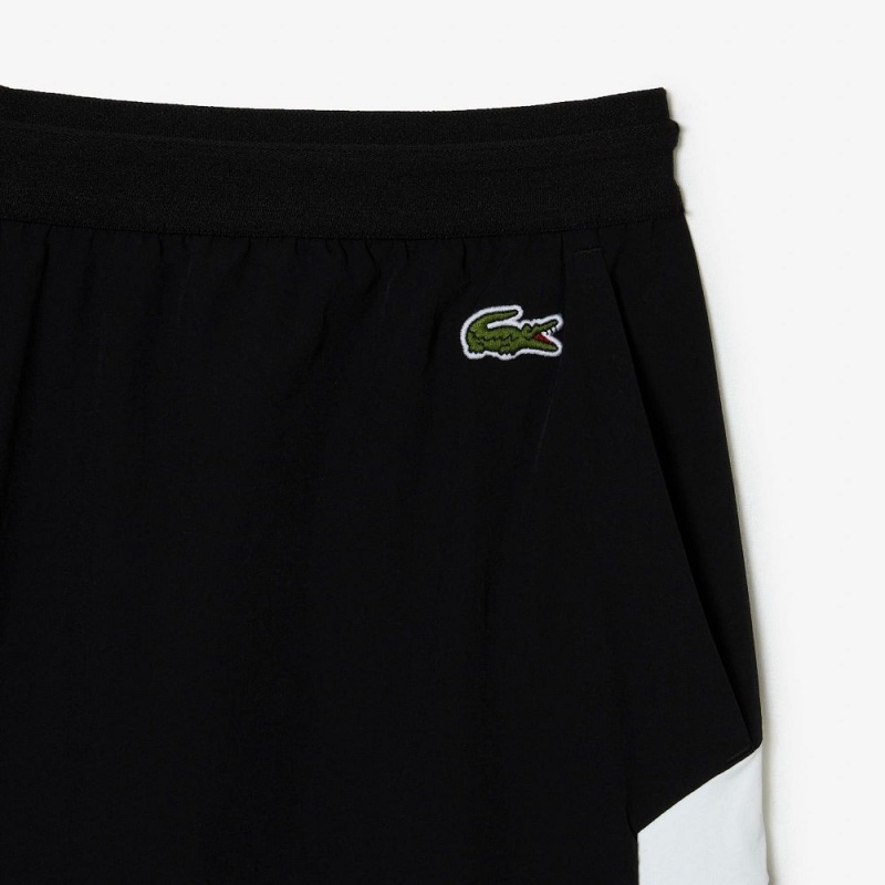 Men's Lacoste Colorblock Swim Trunks Black White | BIX206418