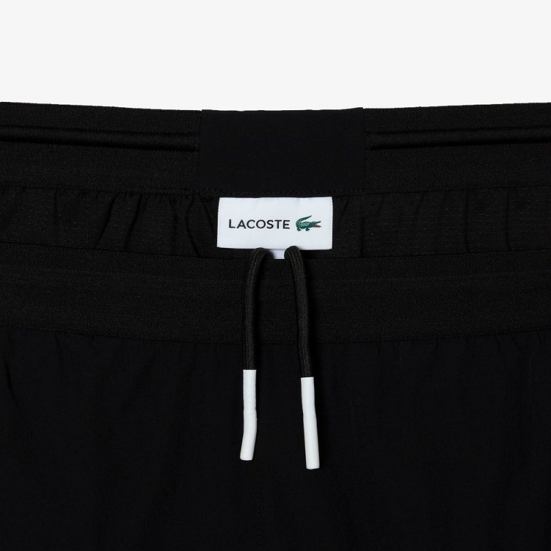 Men's Lacoste Colorblock Swim Trunks Black White | BIX206418