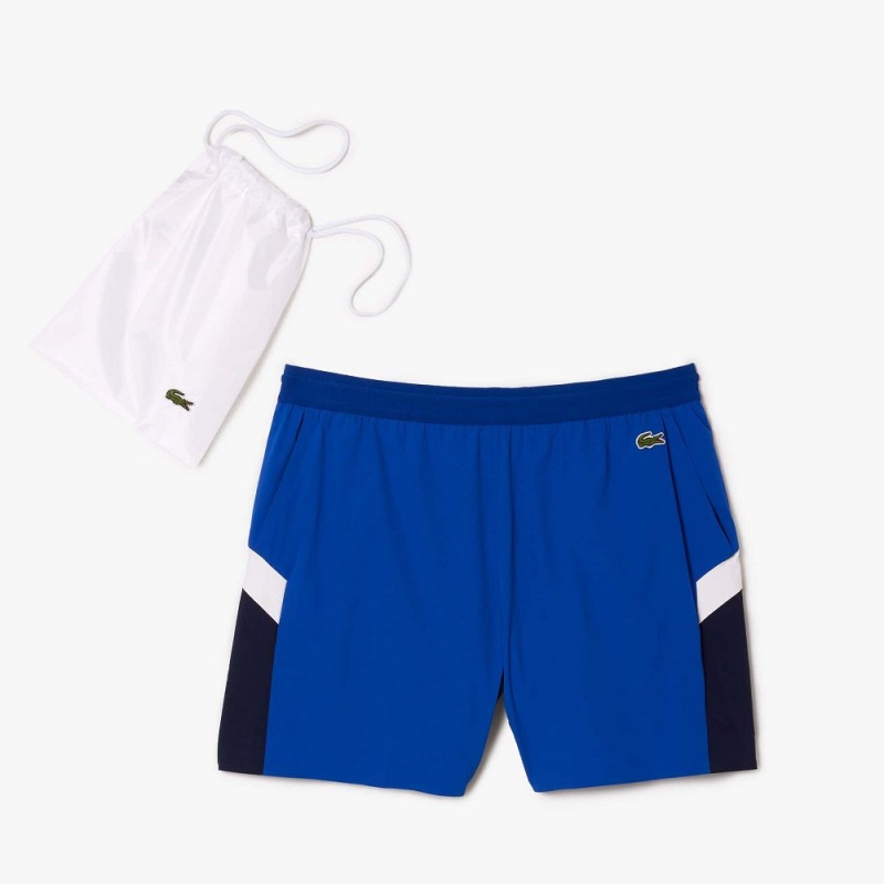 Men's Lacoste Colorblock Swim Trunks Blue Navy Blue White | QKS912470