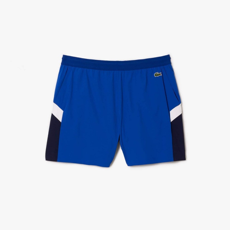 Men\'s Lacoste Colorblock Swim Trunks Blue Navy Blue White | QKS912470