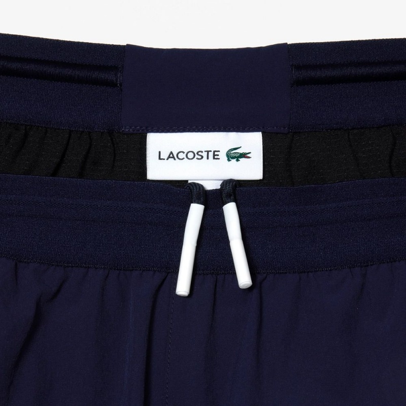 Men's Lacoste Colorblock Swim Trunks Navy Blue Green White | JSL589607